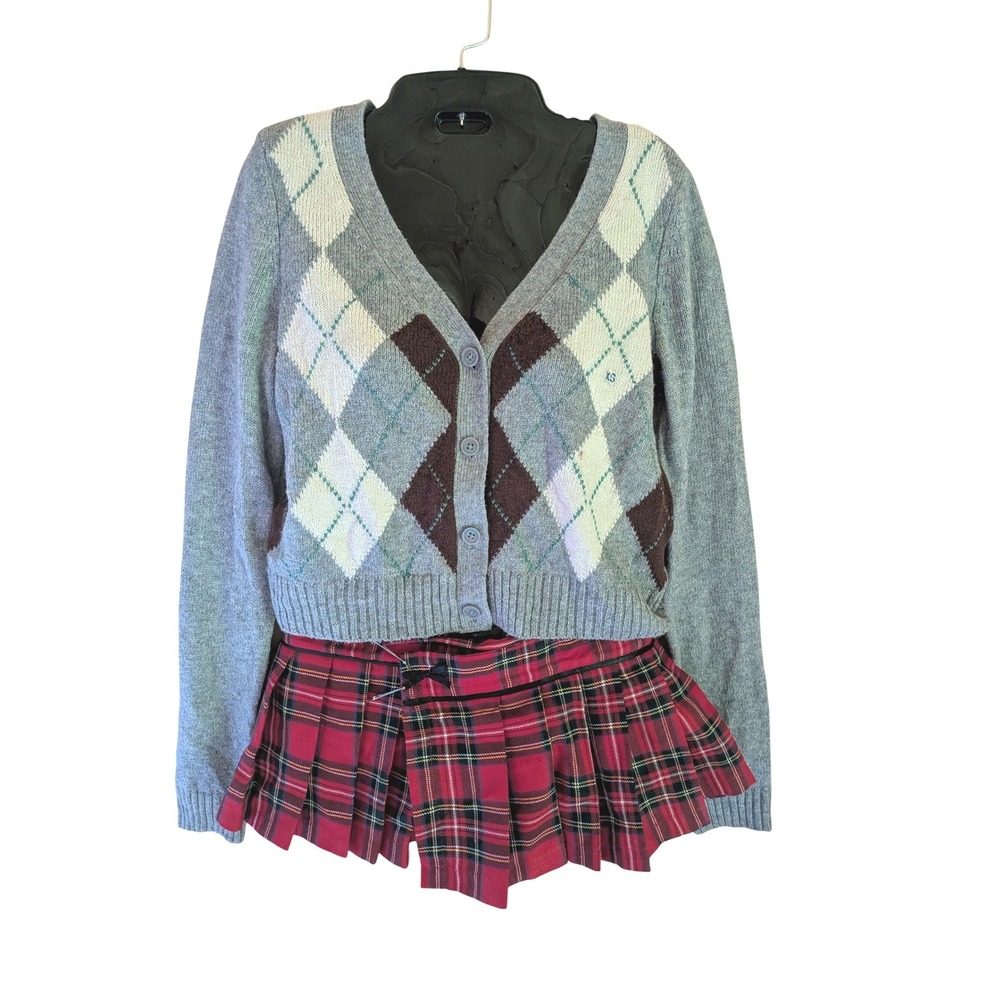American Eagle Cardigan Sweater Women XS Preppy Dark Academia Schoolgirl Retro